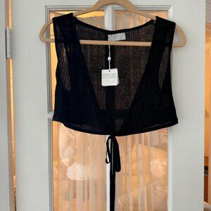 Monday Swimwear Black Crochet Beach Coverup — New With Tags